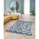 Covor Premium Belgian Model Monaco 23513-950, Marime 123 x 170 cm, Albastru, Antialergic, Polipropilena, Living, Dormitor, Sufragerie, Birou