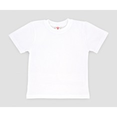 Tricou alb din bumbac pentru copii (Marime Disponibila: 8 ani)