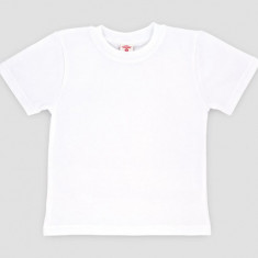 Tricou alb din bumbac pentru copii (Marime Disponibila: 8 ani)
