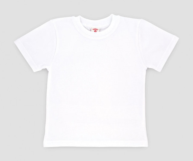 Tricou alb din bumbac pentru copii (Marime Disponibila: 7 ani)