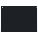 Cumpara ieftin Panou antistropi de bucatarie, negru 70x50 cm sticla securizata