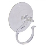 Cuier Plastic cu Ventuza, Transparent, Diametru Ventuza 8.5cm, Diametru Cuier 4.5cm, Oem