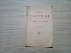 CATEVA AMINTIRI despre C. DOBROGEANU-GHEREA - C. Pacurariu - 1936, 46 p.