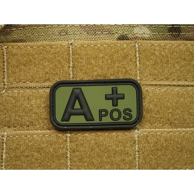 Patch Bloodtype A POS cauciuc, Forest JTG foto
