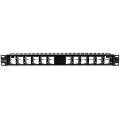 Patch Panel ecranat 24 porturi blank keystone inclinate 1U - TRENDnet TC-KP24SA