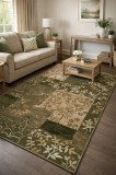 Cumpara ieftin Covor Lotos 1521-310, Marime 200 x 300 cm, Verde, Inaltime Fir 8 mm, Antialergic, Polipropilena, Living, Dormitor, Sufragerie, Birou