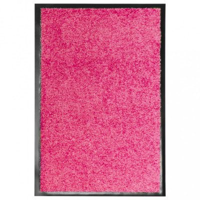 vidaXL Covoraș de ușă lavabil, roz, 40 x 60 cm foto