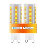 Bec LED Smart G9, I-SHUNFA, Wi-Fi, 4W 400lm, 2700-6500K, dimabil, compatibil Alexa Google, set 2 bucati