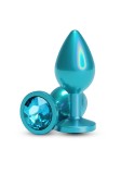Plug Anal NS Novelties Iridescent Medium Verde - Aluminiu, Cristal Acril, 8.2 cm