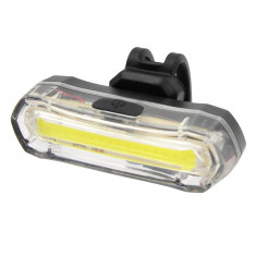 Far LED pentru bicicleta, curea fixare, alimentare 2 baterii CR2032, 2 moduri iluminare foto