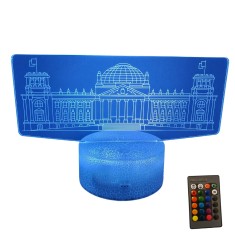 Lampa de veghe 3D LED, cladire, 16 culori, control de la distanta prin telecomanda, potrivita pentru dormitor, living, hol, decorarea casei Alte perso
