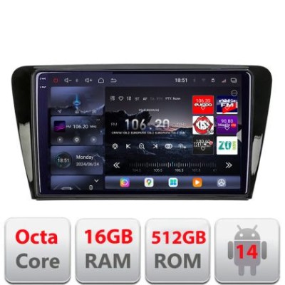 Navigatie Skoda Rapid Seat Toledo 2013+ Android radio gps internet 8 core QLED 2K 16+512 360 Edotec V1 CarStore Technology foto