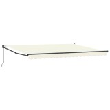vidaXL Copertină retractabilă manuală Crem 4 x 2 m 3419076