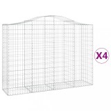 Cumpara ieftin Cosuri gabion arcuite 4 buc, 200x50x140/160 cm, fier galvanizat