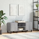 Gossi dulap pentru discuri gri sonoma, 121x38x48 cm, lemn prelucrat
