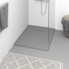 Cadita dus gri 90x70 cm SMC vidaXL, antiderapanta, rezistenta, aspect ardezie, montaj facil