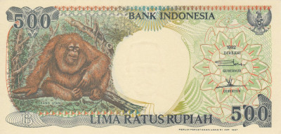 Bancnota INDONEZIA, 500 Rupiah 1992 (1997), UNC foto