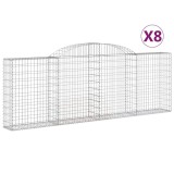 Cumpara ieftin Cosuri gabion arcuite 8 buc, 300x30x100/120 cm fier galvanizat