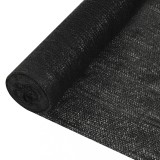 vidaXL Plasă protecție intimitate, negru, 1,2x50 m, HDPE, 195 g/m&sup2;