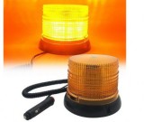 Girofar Auto LED 60 SMD 12V/24V, Magnetic/Suruburi, 7 Moduri Iluminare, Universal Tractor, Combina, Galben/Portocaliu