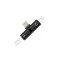 Adaptor splitter universal 2in1 pentru casti si incarcare iPhone,3x mufe Lightning- Negru