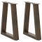 vidaXL Picioare pentru măsuță de cafea &icirc;n formă de V, 2 buc., oțel natural, 28 x (42-43,3) cm 4012543
