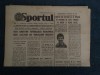 ZIARUL SPORTUL 22 SEPTEMBRIE 1981