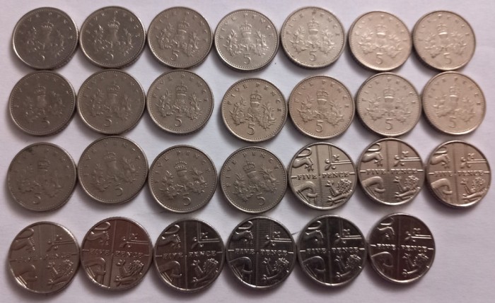 Marea Britanie, Lot 5 New Pence