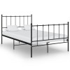 VidaXL Cadru de pat, negru, 120x200 cm, metal 324952