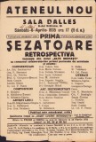 HST A1085 Afiș Sala Dalles 1935 Ateneul Nou spectacol Prima șezătoare