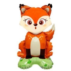 Balon folie cu suport, figurina Vulpe, 60 cm, Ropet