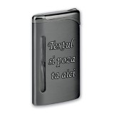 Bricheta Personalizata Neagra, Antivant, Gravata cu Poza si Textul Tau