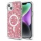 Husa cu sclipici iPhone 14 Techsuit Sparkly Glitter MagSafe, roz