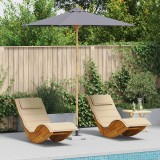 vidaXL Parasol de Grădină Gri &icirc;nchis &Oslash; 270 x 260 cm Bambus 4108087