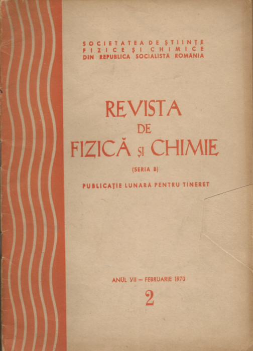 Rom&acirc;nia, Revista de Fizică şi Chimie, nr. 2/1970