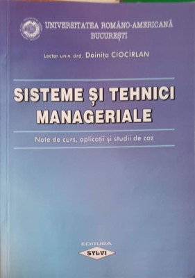 SISTEME SI TEHNICI MANAGERIALE-DOINITA CIOCIRLAN-239918 foto
