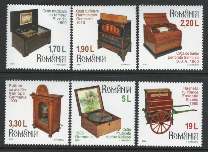 Romania 2020 - LP 2303 nestampilat - Colectii cutii muzicale - serie
