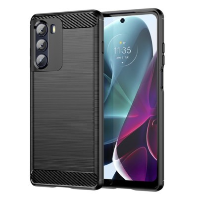 Husa pentru Motorola Moto G200 5G / Edge S30 5G - Techsuit Carbon Silicone - Black foto