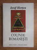 Iosif Hertea - Colinde Romanesti (versuri) folclor traditie obiceiuri sarbatori