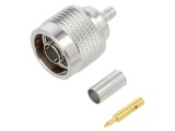 Mufă N Tată Drept Crimpată pe Cablul PTFE Aurit Alamă 50&Omega;