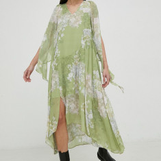 AllSaints rochie culoarea verde, midi, oversize
