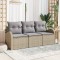 vidaXL Set de canapele pentru grădină cu pernă 3 pcs Bej Rattan poli 3345900