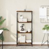 Gossi biblioteca 4 niveluri stejar afumat 59x35x132 cm lemn prelucrat