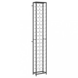Suport sticle vin 57 de sticle, negru 34x18x200 cm fier forjat