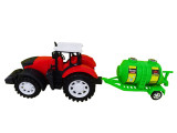 Tractor cu Vagon de Apa pentru copii, Rosu, 2-4 ani, Plastic