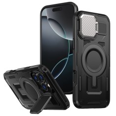 Husa iPhone 16 Pro protectie camera Techsuit CamVault MagSafe, negru foto