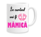 Cana alba personalizata &quot;In curand voi fi mamica, de fetita&quot;, INOVATIX&reg;. 330ml