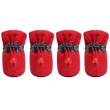 Cumpara ieftin Set ghetute botosei Edman Protector Walker Care, pentru caini, marimea M, Rosu, 4 bucati