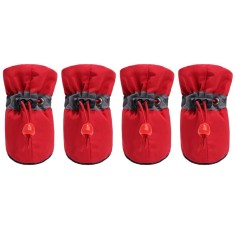 Set ghetute botosei Edman Protector Walker Care, pentru caini, marimea XL, Rosu, 4 bucati