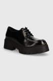 HUGO pantof Kris femei, culoarea negru, cu platforma, 50523224